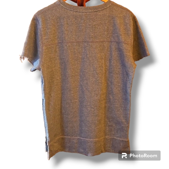 John Elliott + Co Gray Raw Sleeve Top - Picture 6 of 9